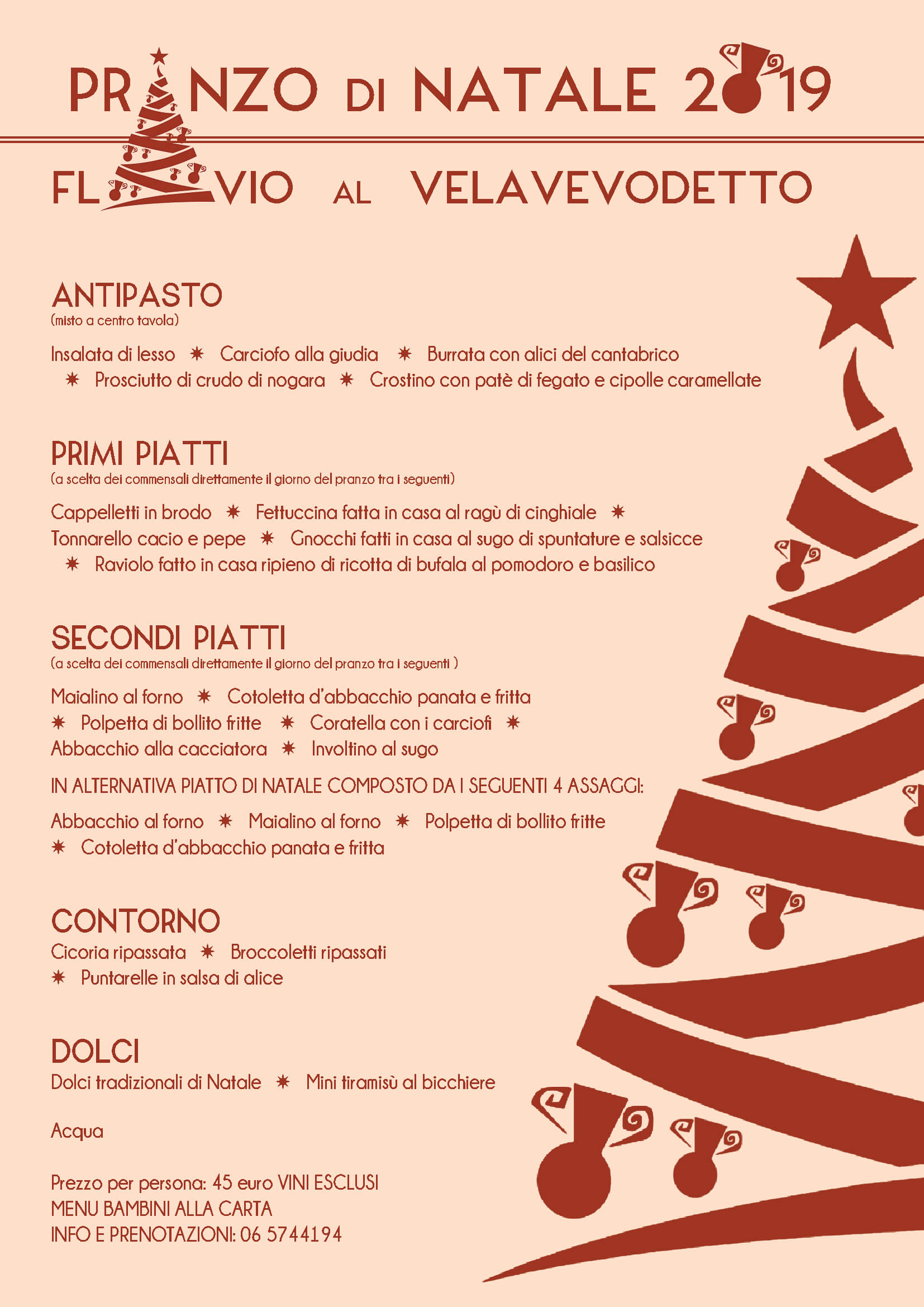 Decorazioni Menu Natale.Ristorante Velavevodetto Roma Pranzo Di Natale 2019